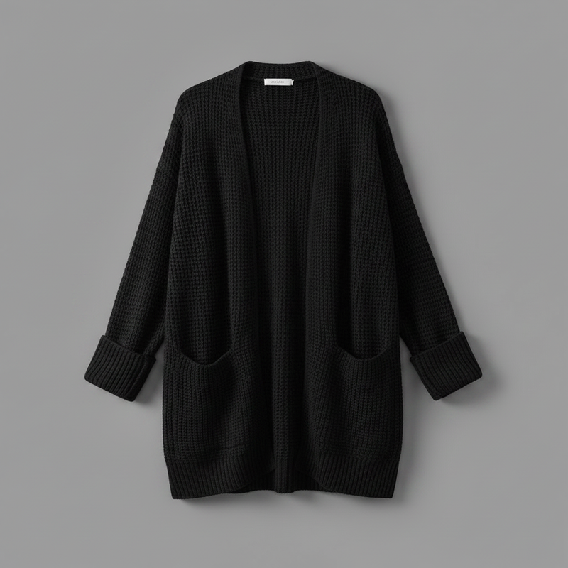 Elegant Black Cardigan | Women's Stylish Outerwear