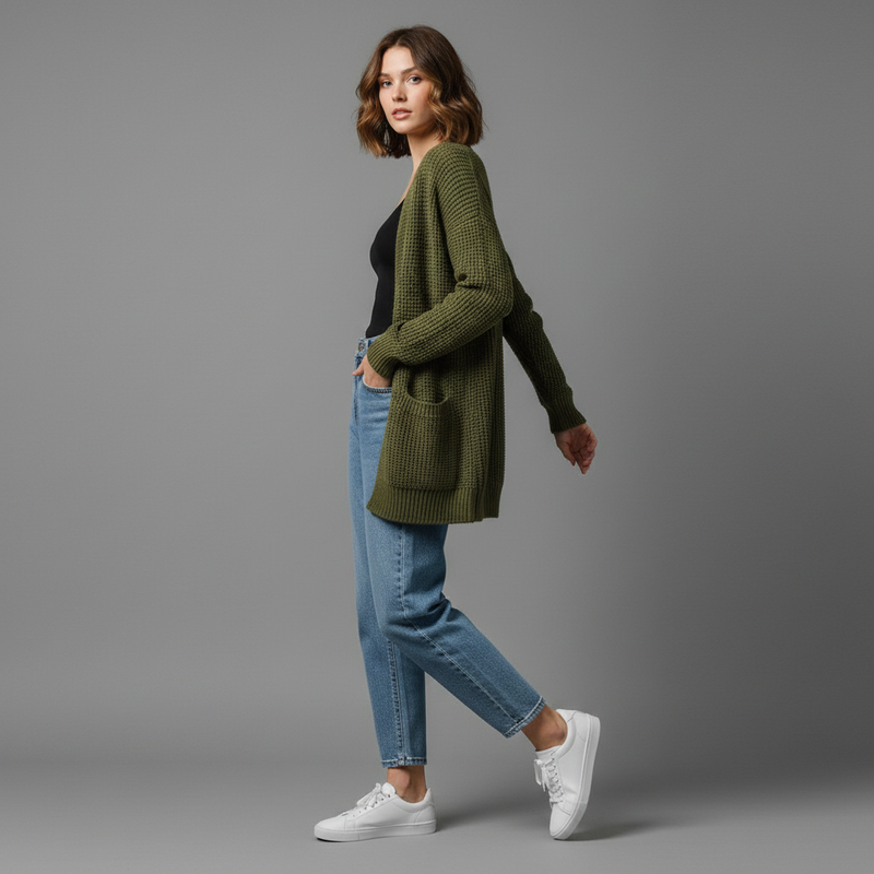 Elegant Black Cardigan | Women's Stylish Outerwear