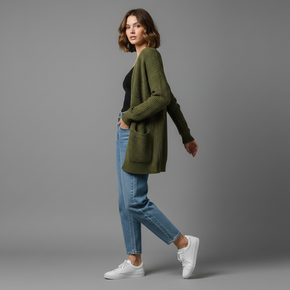 Elegant Black Cardigan | Women's Stylish Outerwear