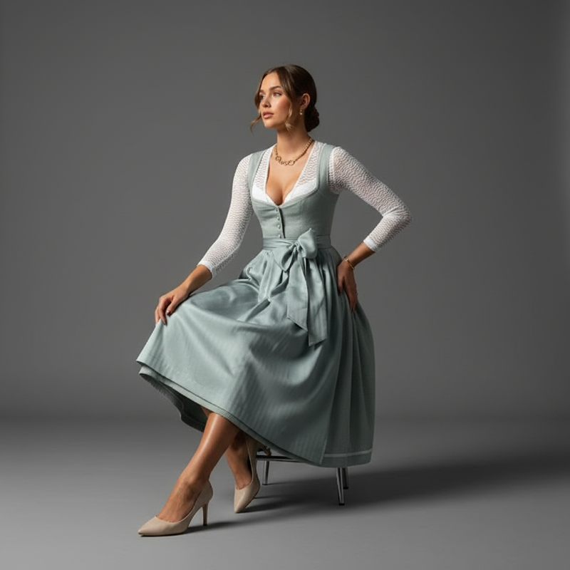 Elegant Dirndl Dress | Women's Oktoberfest Costume