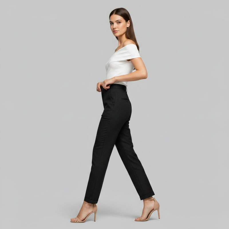 High Waist Black Pants | Women's Trousers for Office Wear