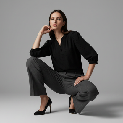 Silk Patchwork Women's Blouse | Versatile Summer Top