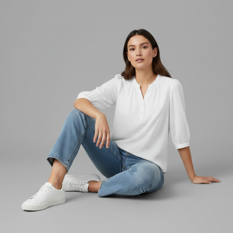 Silk Patchwork Women's Blouse | Versatile Summer Top