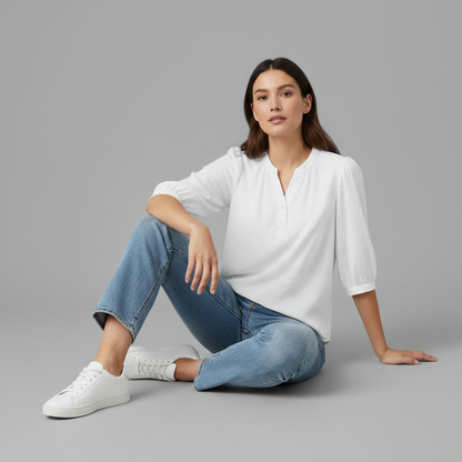 Silk Patchwork Women's Blouse | Versatile Summer Top