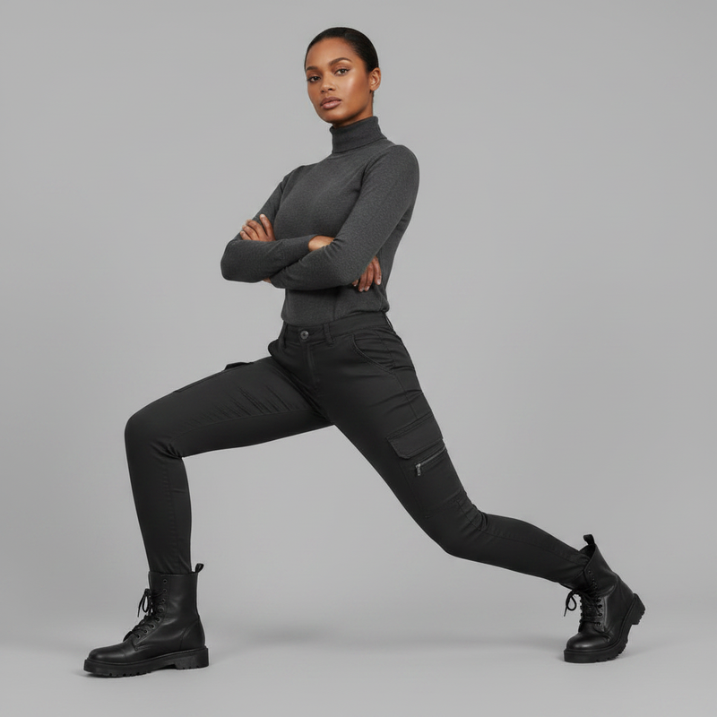 Modern Black Cargo Pants for Women | Stylish Urban Trousers
