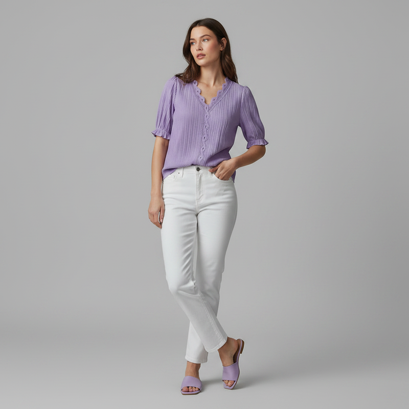 Elegant Puff Sleeve Blouse | Women's Summer Tops