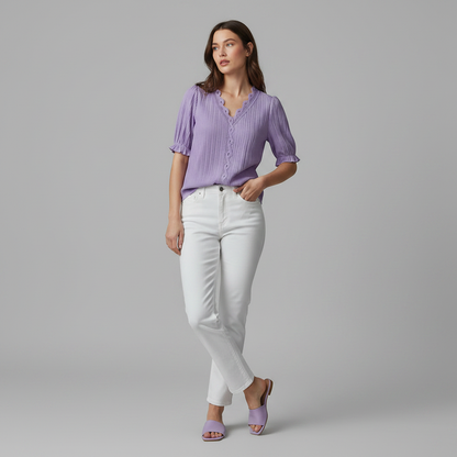 Elegant Puff Sleeve Blouse | Women's Summer Tops